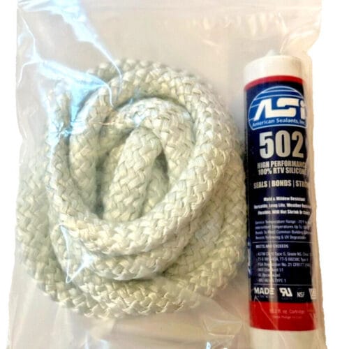 Central Boiler Door Seal Kit Classic 7260 - 1" Rope, Includes Silicone OEM (364)