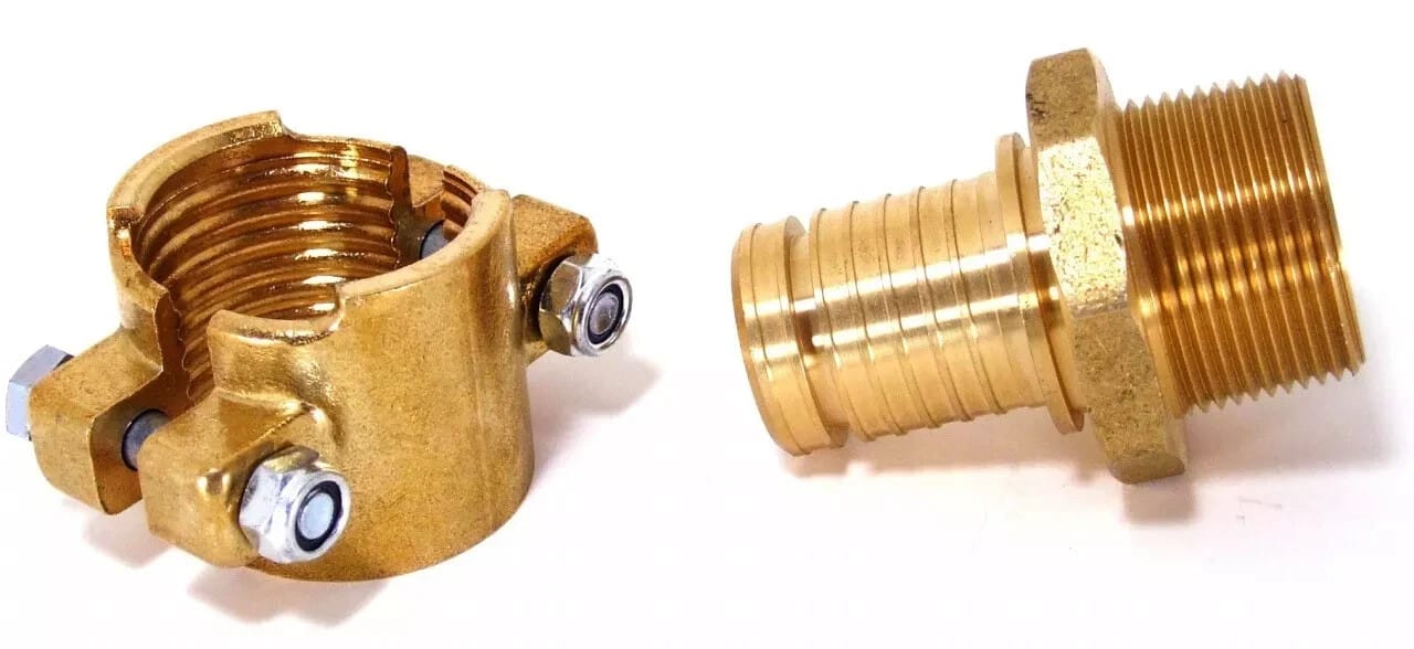 Central Boiler Brass PEX Pipe Clamp Fittings