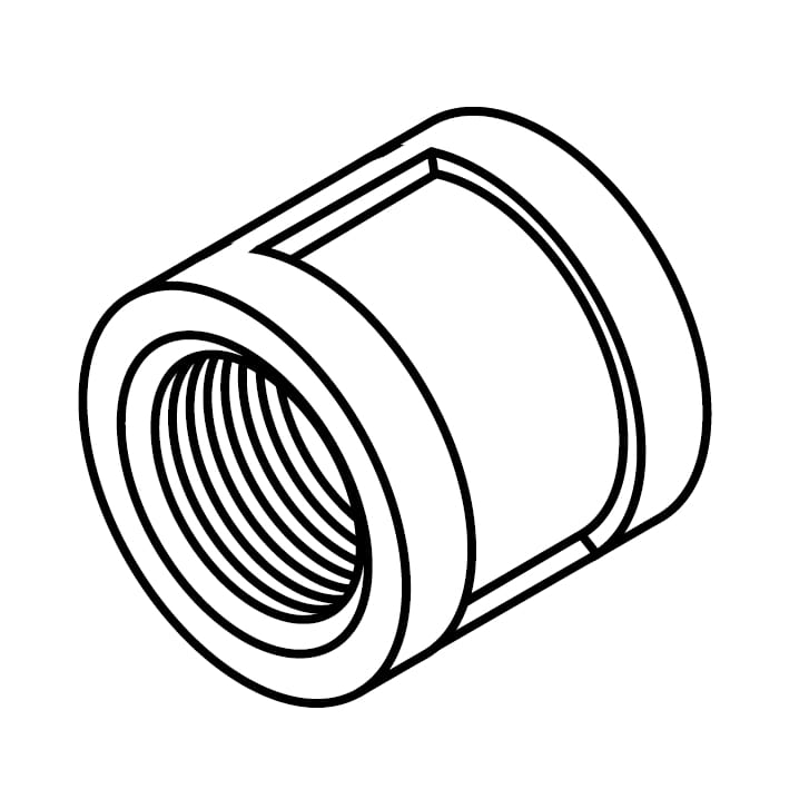 3/4 ′′ Brass Threaded Pipe Coupling (P/N 5367)