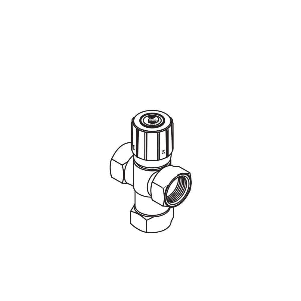 3/4 ′′ Thermostatic Mixing Valve: 70−180 ∘ F Radiant Heat Control