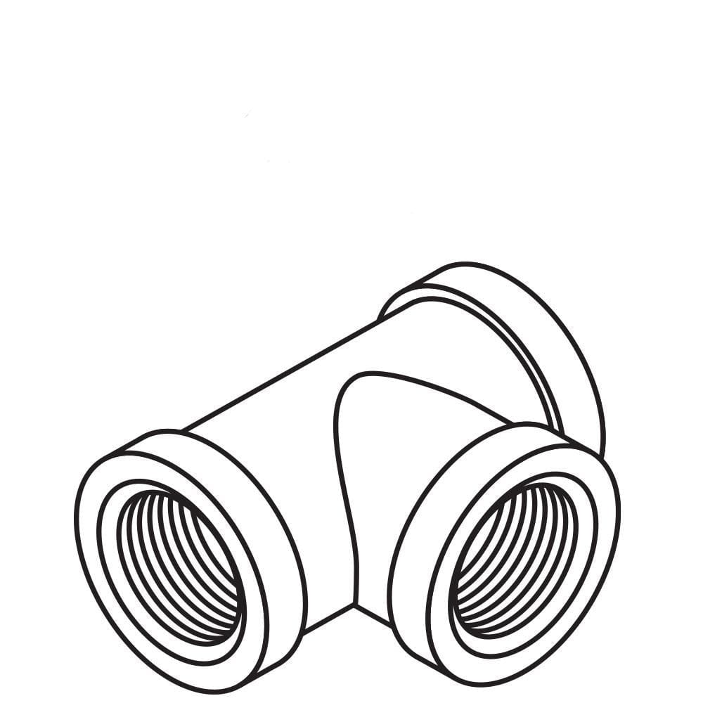 Black Iron Tee 3/4" NPT (P/N 133)