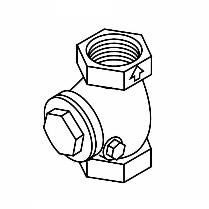 1−1/4 ′′ Brass FIP Swing Check Valve (P/N 5871): Anti-Reverse Circulation