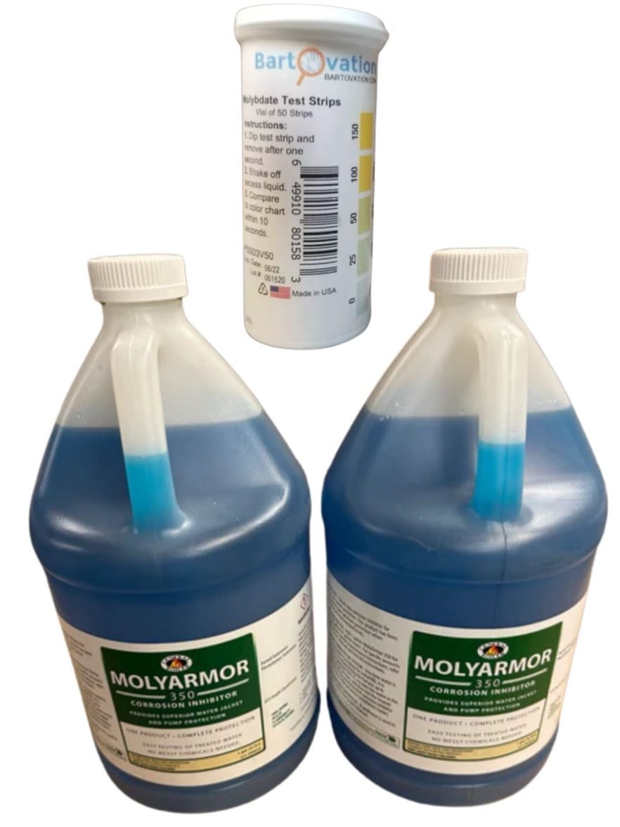 Central Boiler MolyArmor 350 Corrosion Inhibitor 2-Gallon Bundle & Water Test Kit