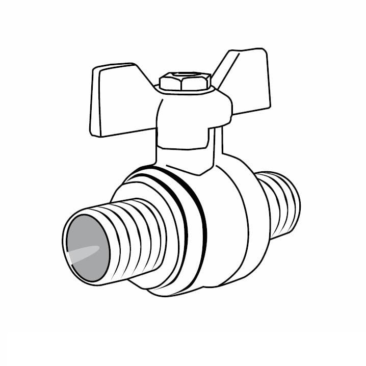 Central PEX 1 ′′ Full Port Ball Valve (P/N 5000557)