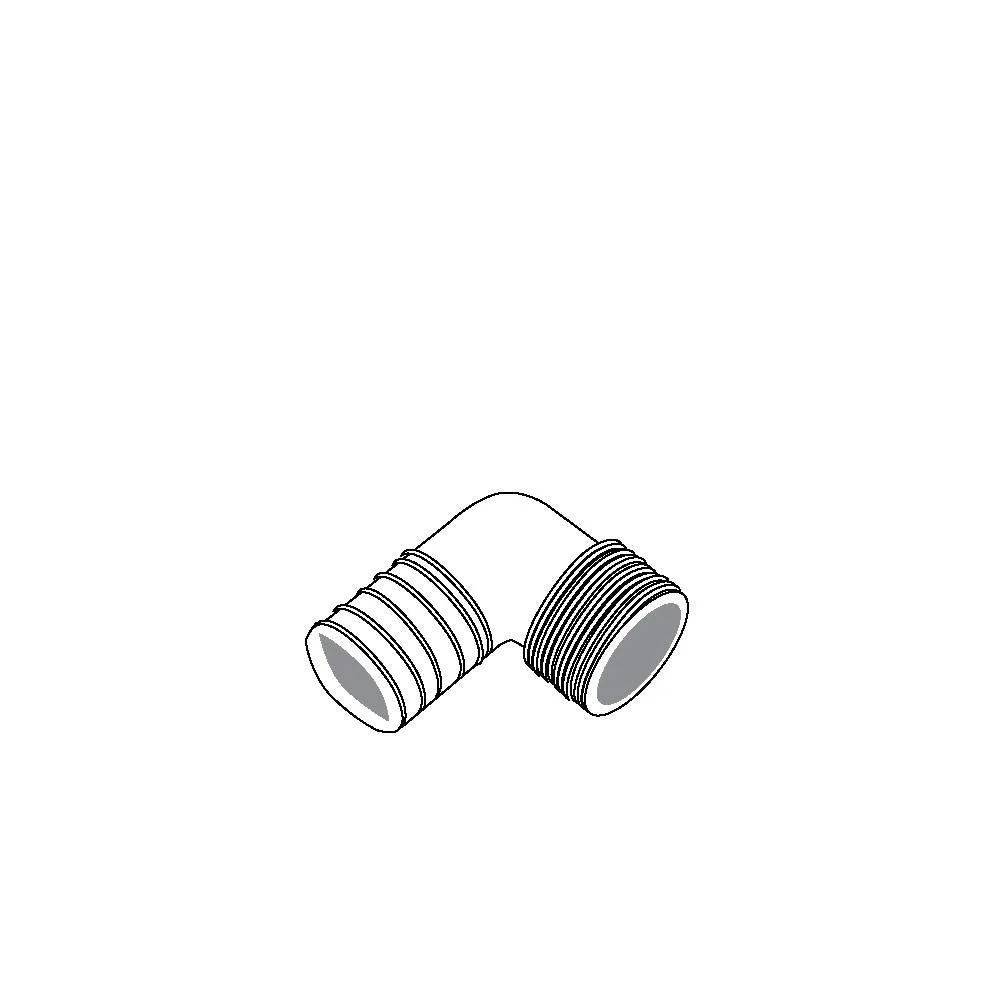Central PEX 1 ′′ to 3/4 ′′  MPT Threaded Pipe 90 ∘ Elbow 10-Pack (P/N 5000531)