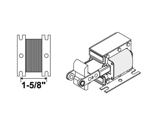 Classic Pre-2000 Damper Solenoid (P/N 167): 1-5/8" Center-to-Center