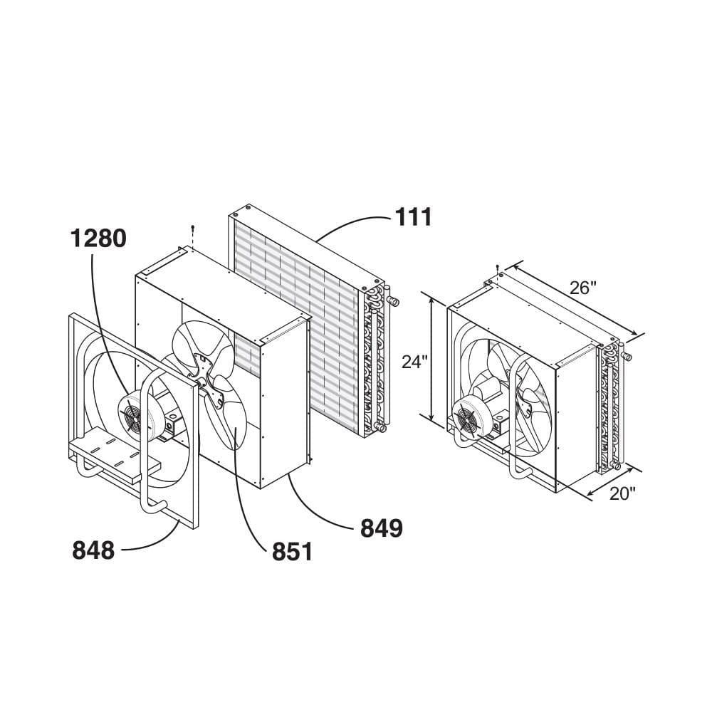 Component for Suspended Space Heater (220k Btu): Space Heater Fan Blades, 220K