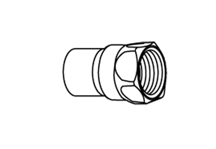 Copper Female Adapter 1 ′′ Sweat X 3/4 ′′  FIP (P/N 164)