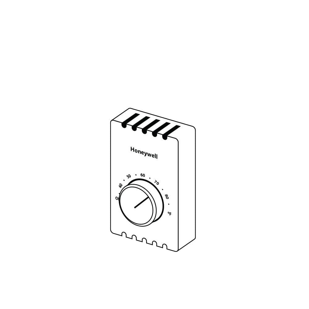 Forced-Air System Fan Starter: Thermostat, Line Voltage W/Off, 120V