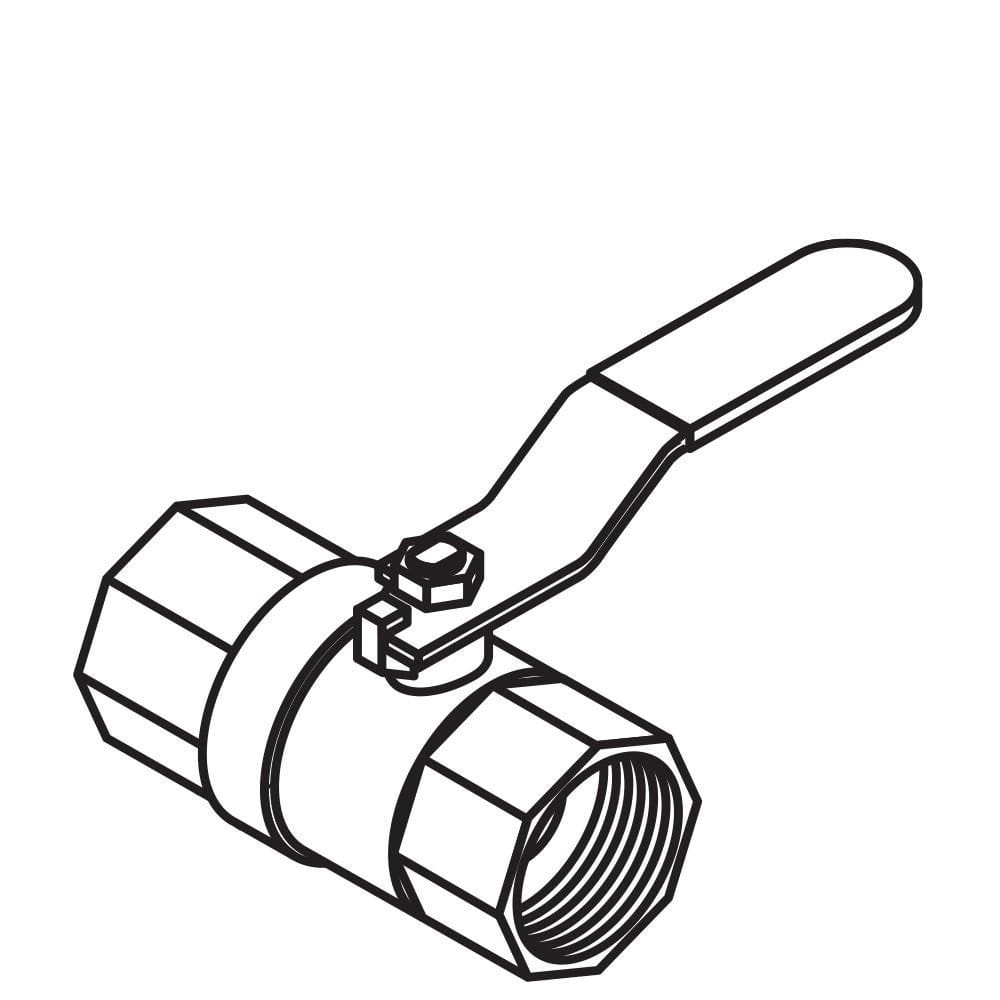 Heavy-Duty Flow Control: Brass Ball Valve, 1 1/4'' Threaded