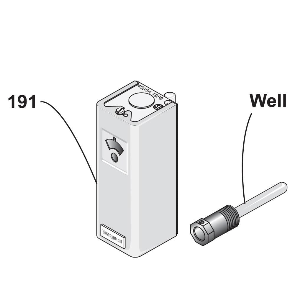 Immersible Pool Aquastat (P/N 191): 40−180 ∘ F Temperature Control