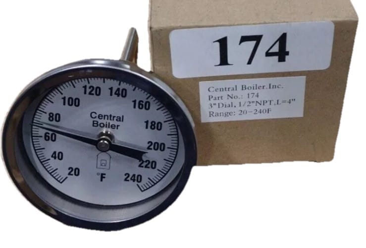 In-Line Dial Temperature Gauge (P/N 174 & 6054): Compact & Standard Options