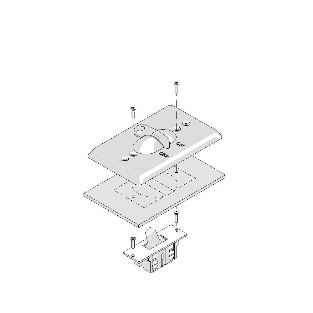 Light Switch Replacement Kit with Cover Plate & Seal (P/N 187)