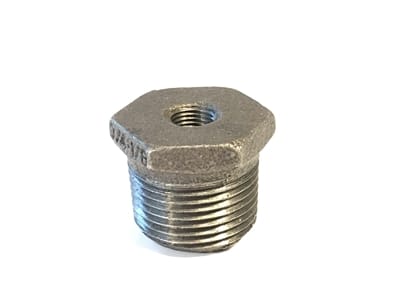 NPT Threaded Size Reducer: Hex Bushing, 3/4''X1/8''