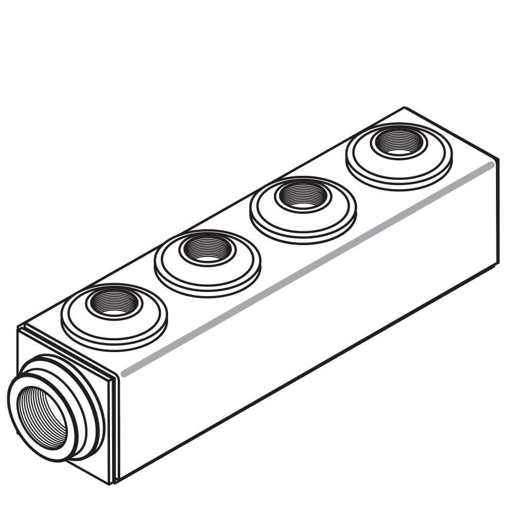 Plumbing Manifold: 1−1/4 ′′ Inlet X 3/4 ′′ Outlet (P/N 1200033-011)