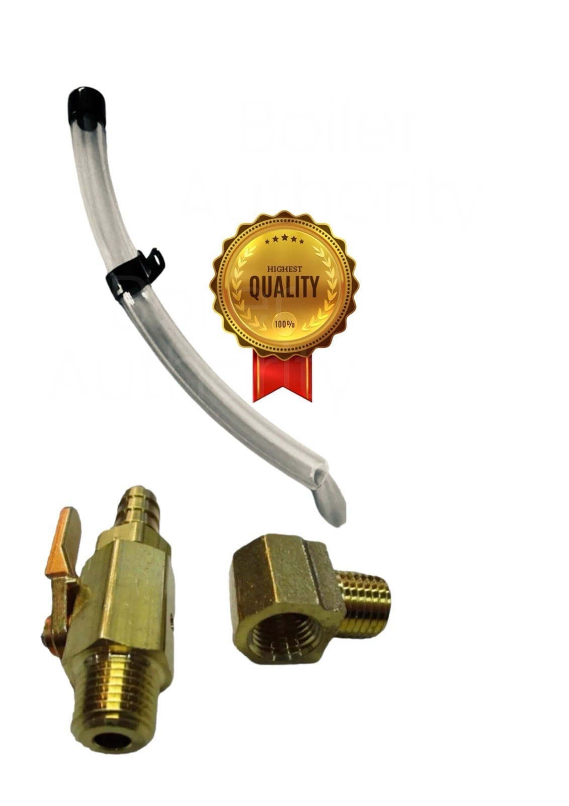 Central Boiler Sight Gauge Combo Kit with Heavy-Duty Brass Valve & Hardware