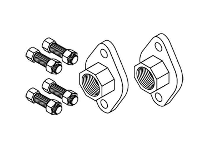 Taco 1" NPT Cast Iron Freedom Flanges (P/N 194): Pair with Hardware