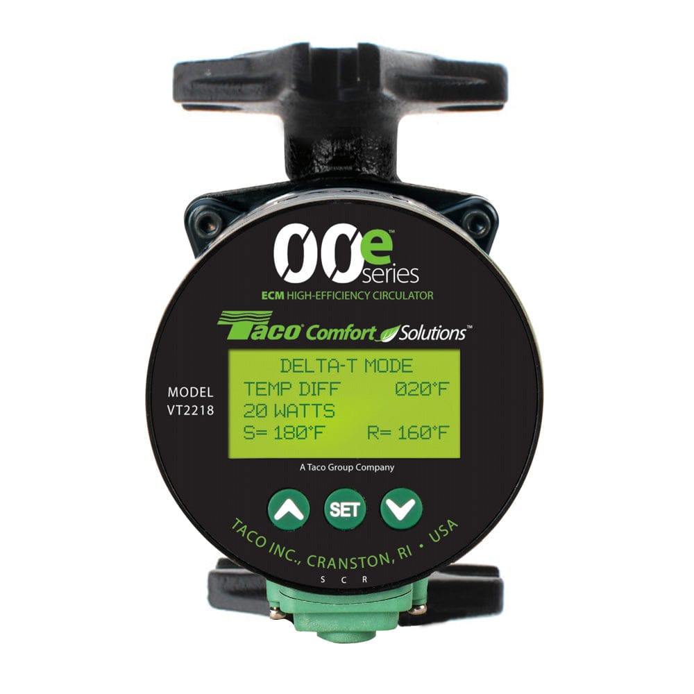 Taco VT2218 Viridian 00e: Delta-T High-Efficiency Variable Speed Circulator
